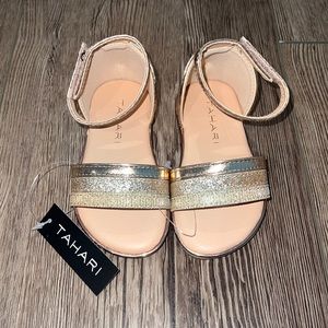 Toddler girl rose gold sandals